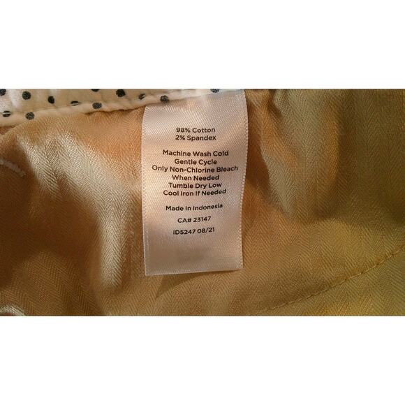 Talbots The Perfect Crop Curvy Women's 14 Petite White Elastic Button Waist - Picture 4 of 5